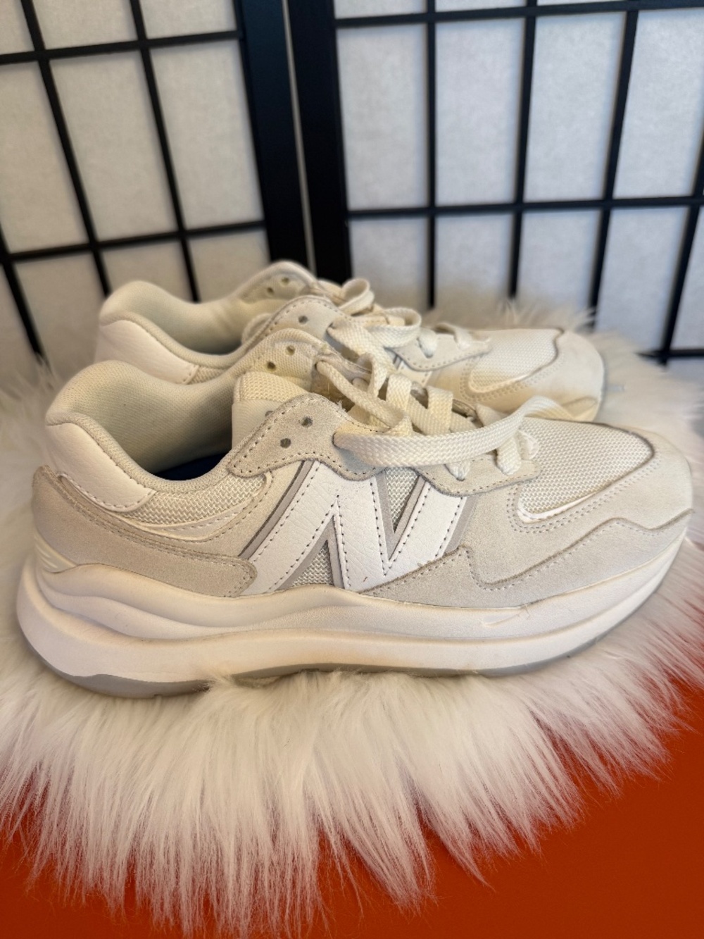 New Balance 57/40 Sneakers in Oat White - Picture 4 of 5